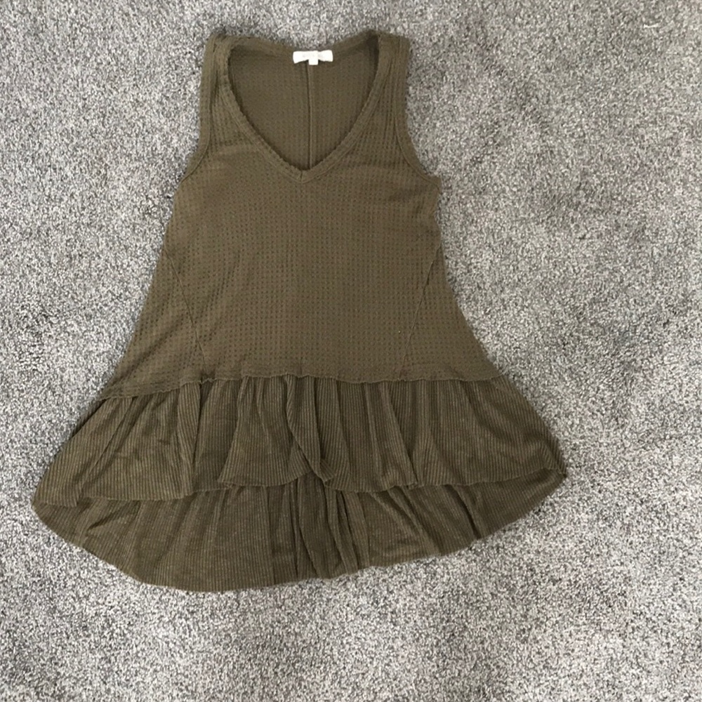 Anthropologie Waffle High / Low Tank